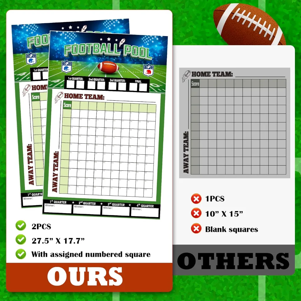 Football Party Decorations-27.5 x17.7 Inch-2 Pack Football, view 3