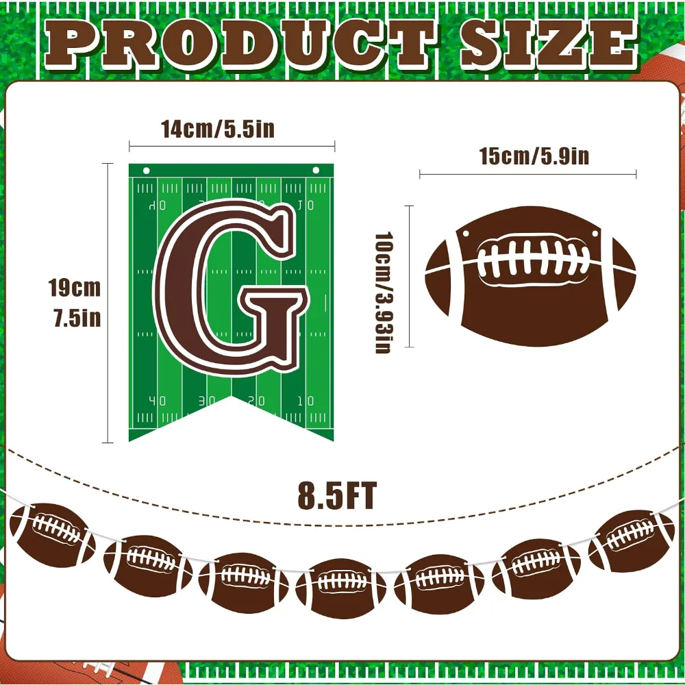 Football Party Decorations Football Banner for Super Games, view 2