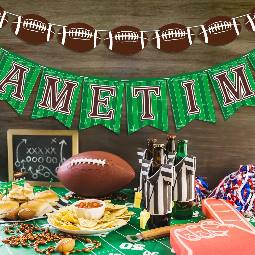 Football Party Decorations Football Banner for Super Games, view 3