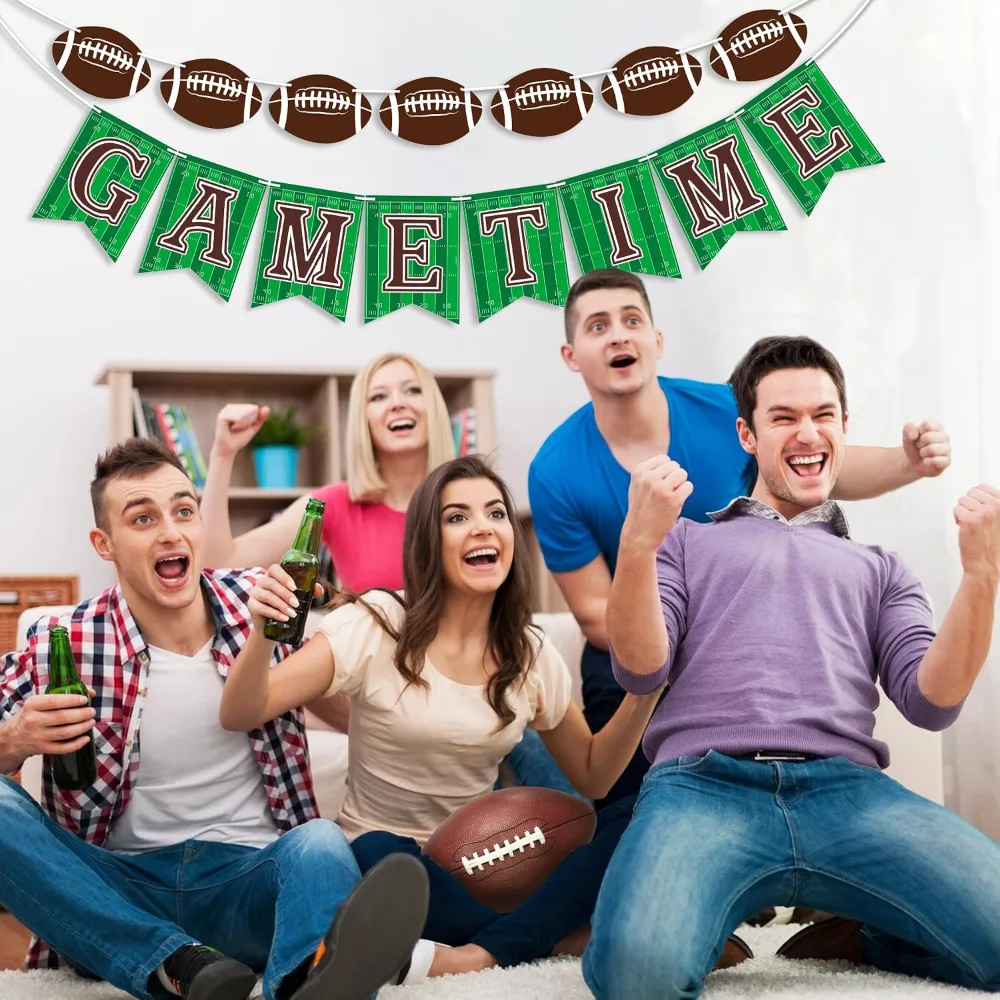 Football Party Decorations Football Banner for Super Games, view 5
