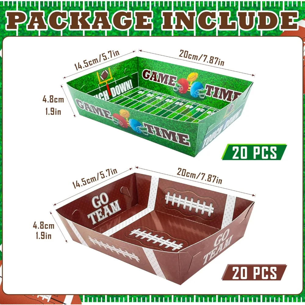 Football Party Supplies 40 Pack Super Game Bowl Party, view 2