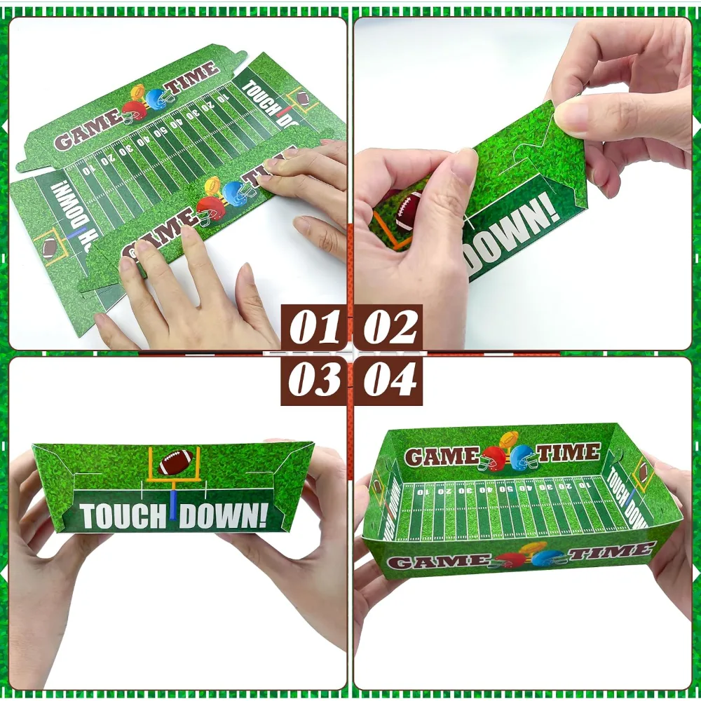 Football Party Supplies 40 Pack Super Game Bowl Party, view 3