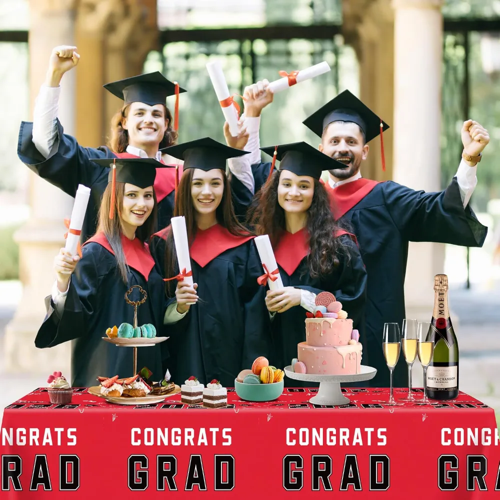 Graduation Party Decorations 2026 2027- Plastic Red, view 6