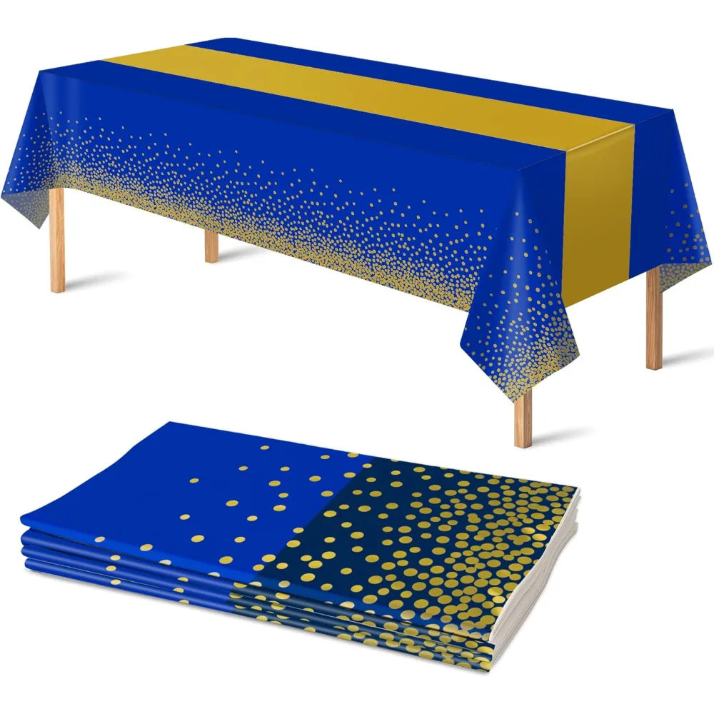 Graduation Tablecloth with Blue and Gold Tablecloth