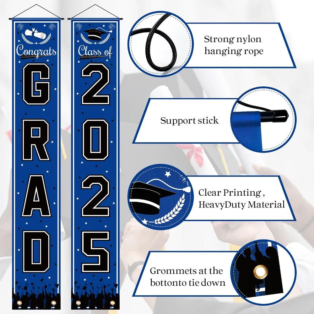 Graduation Tablecloth with Graduation Banner, view 3