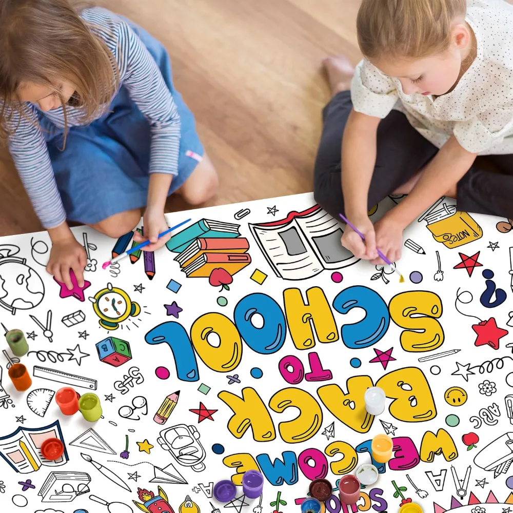 Graduation with Back to School Giant Coloring Poster, view 5