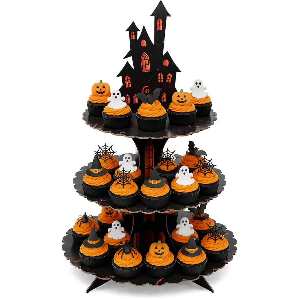 Halloween Decorations 3 Tier Cupcake Stand for Halloween