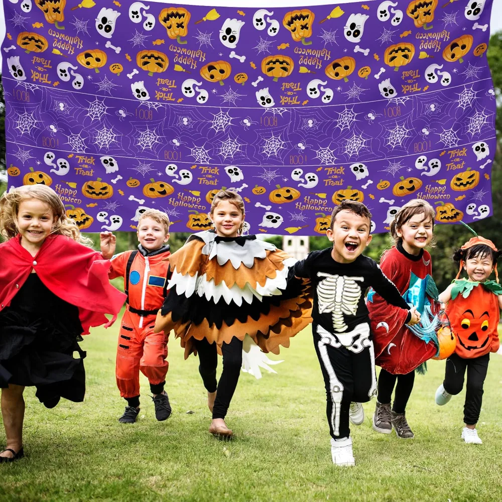 Halloween Decorations Disposable Plastic Halloween Tablecloth, view 6