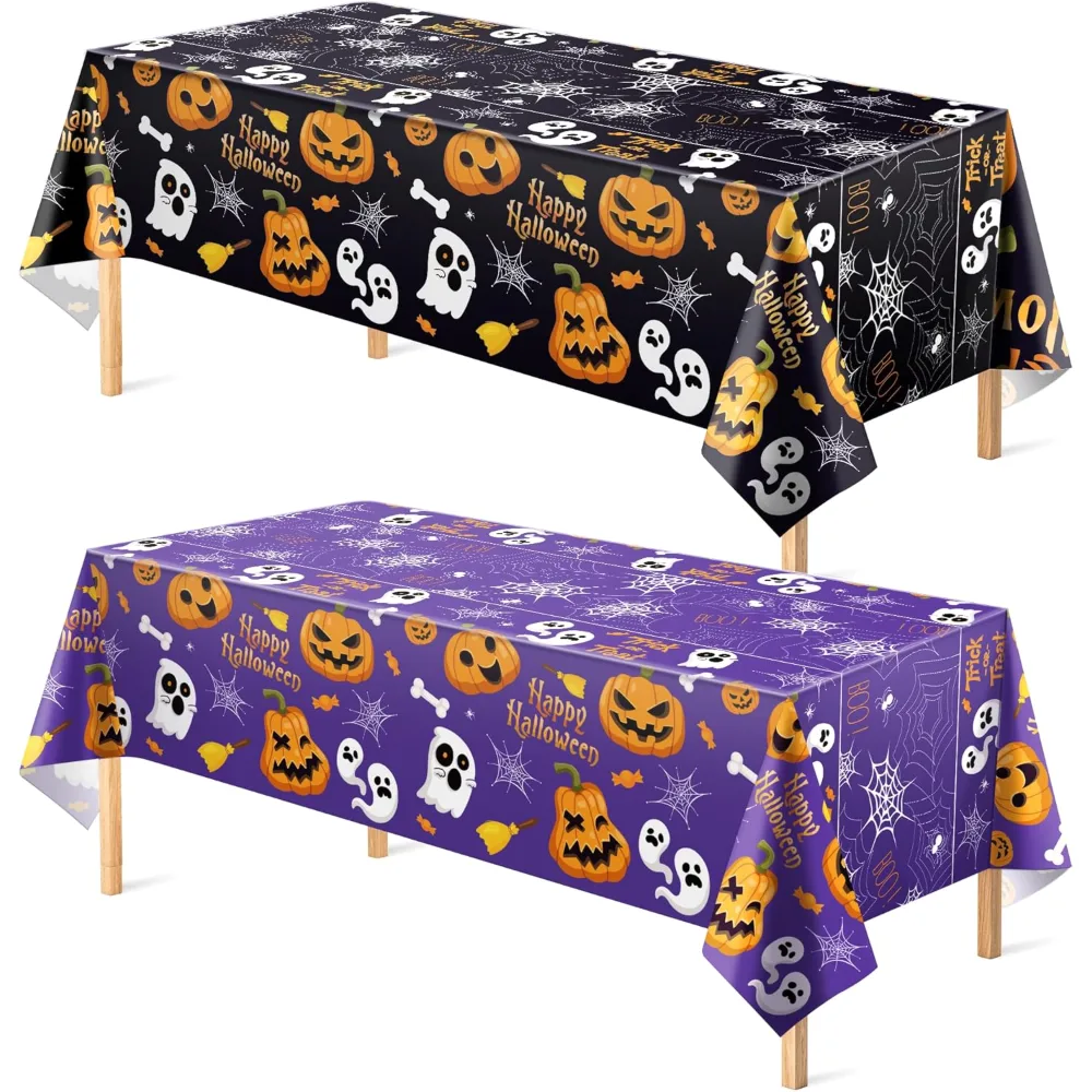 Halloween Decorations Disposable Plastic Halloween Tablecloth