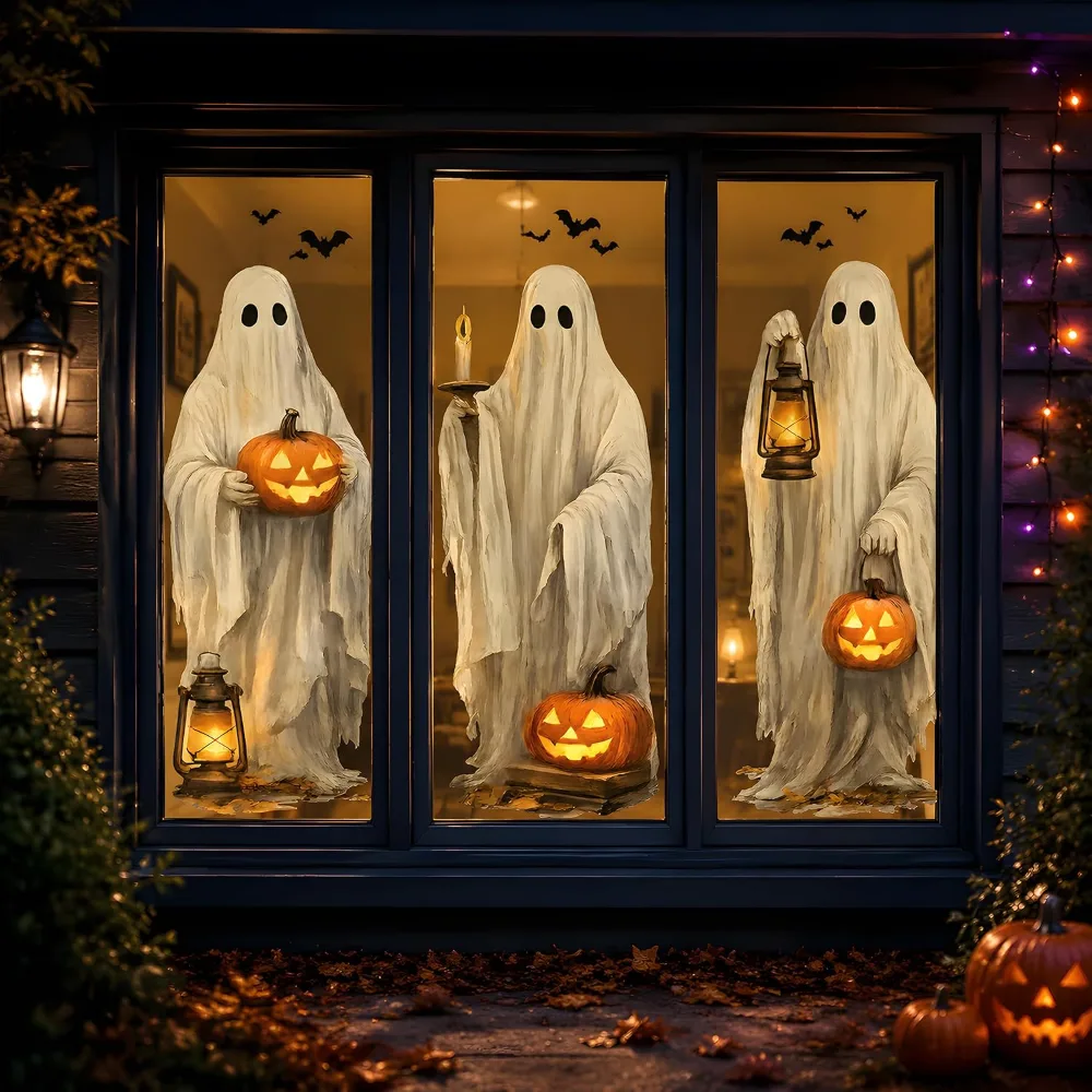 Halloween Decorations Ghost Window Clings for Halloween Party, view 4