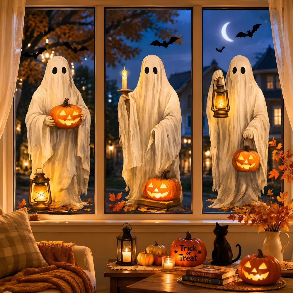 Halloween Decorations Ghost Window Clings for Halloween Party, view 5