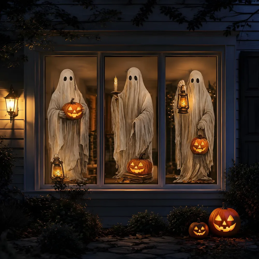 Halloween Decorations Ghost Window Clings for Halloween Party, view 6