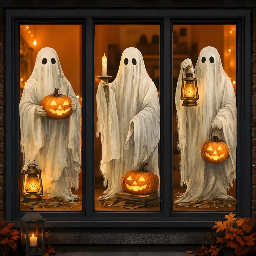 Halloween Decorations Ghost Window Clings for Halloween Party