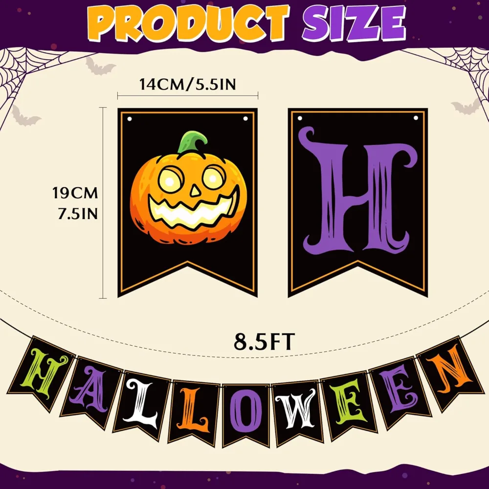 Halloween Decorations Happy Halloween Banner, view 2