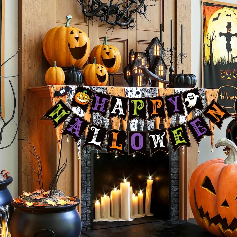 Halloween Decorations Happy Halloween Banner, view 4