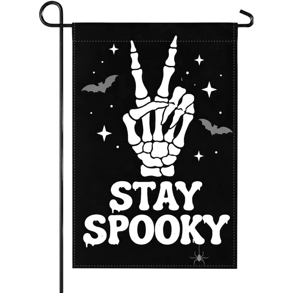 Halloween Decorations Stay Spooky Halloween Garden Flag