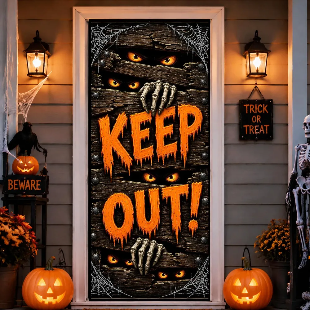 Halloween Door Decorations Halloween Keep Out Door Cover