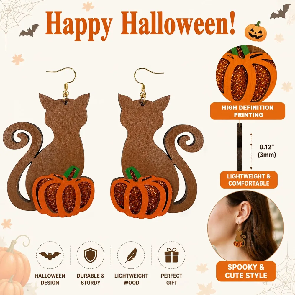 Halloween Earrings Halloween Costumes for Women Adult, view 3