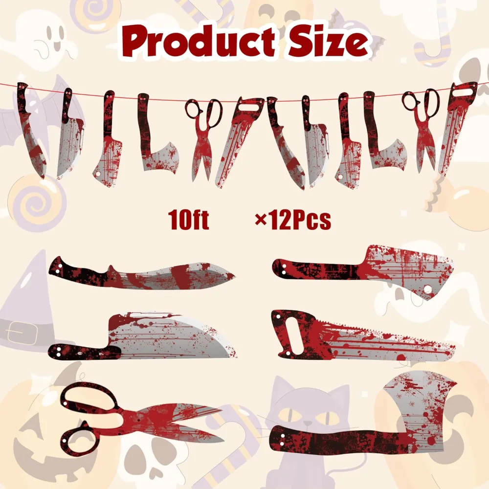 Halloween Party Decorations 12 Pack Trunk or Treat Banner, view 2