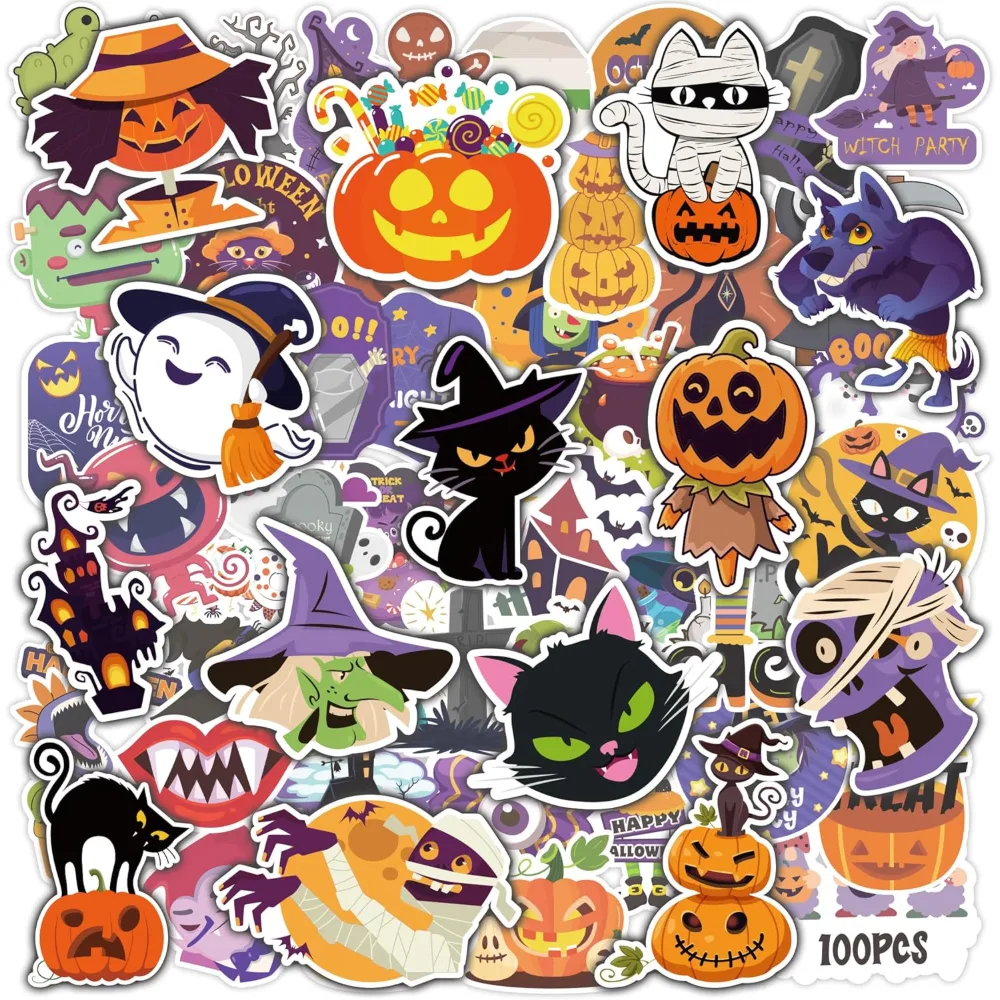 Halloween Stickers 100 PCS Halloween Party Favors