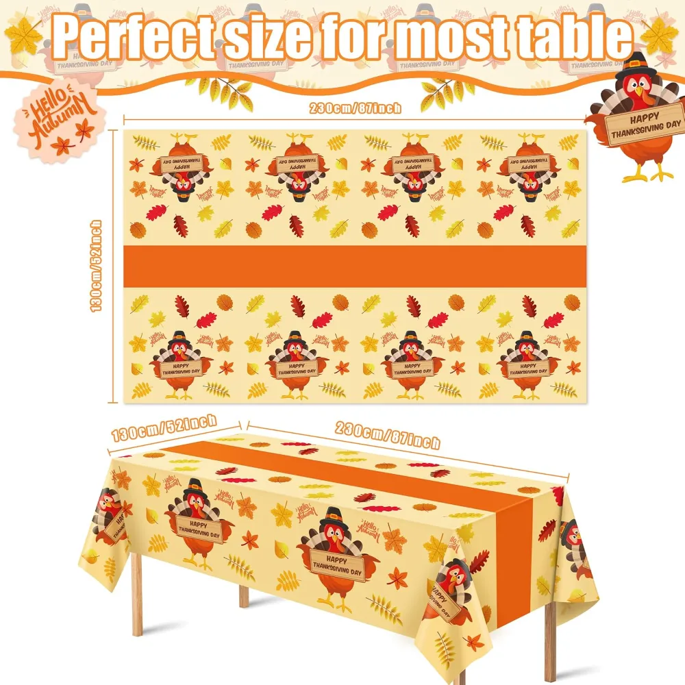 Halloween Tablecloth with Thanksgiving Tablecloth, view 3