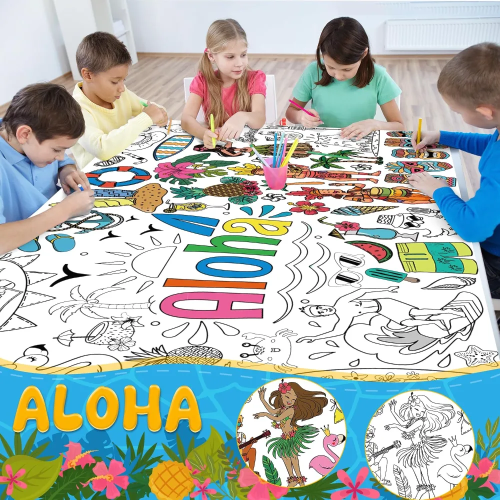 Hawaiian Giant Coloring Poster/Tablecloth, view 3