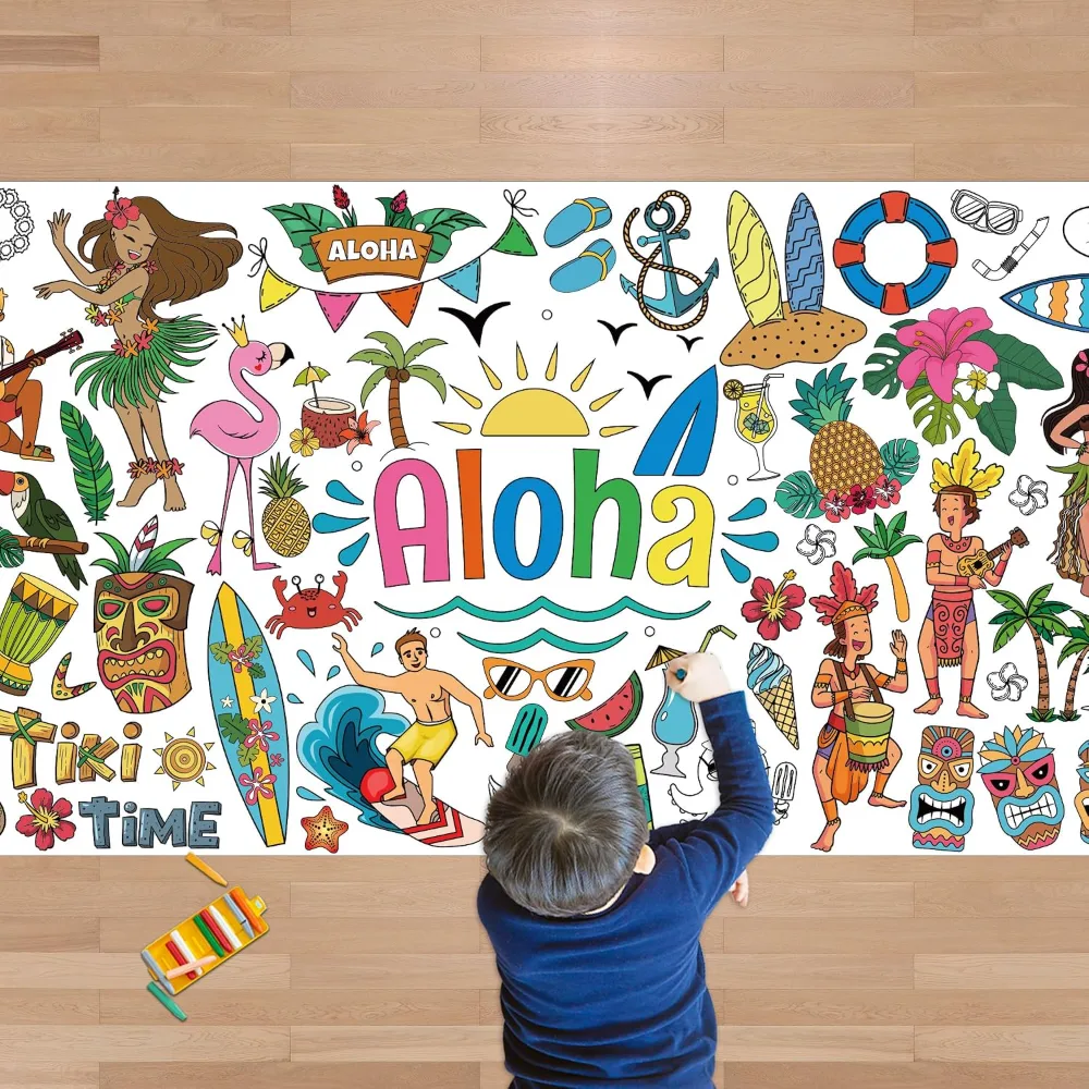 Hawaiian Giant Coloring Poster/Tablecloth