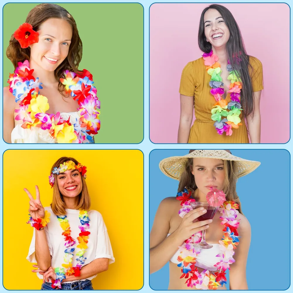 Luau Party Decorations 24 Pack Leis for Luau Party, view 4