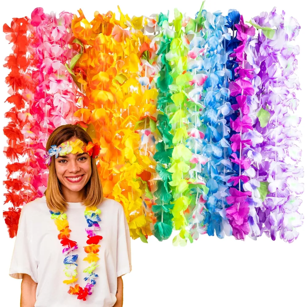 Luau Party Decorations 24 Pack Leis for Luau Party