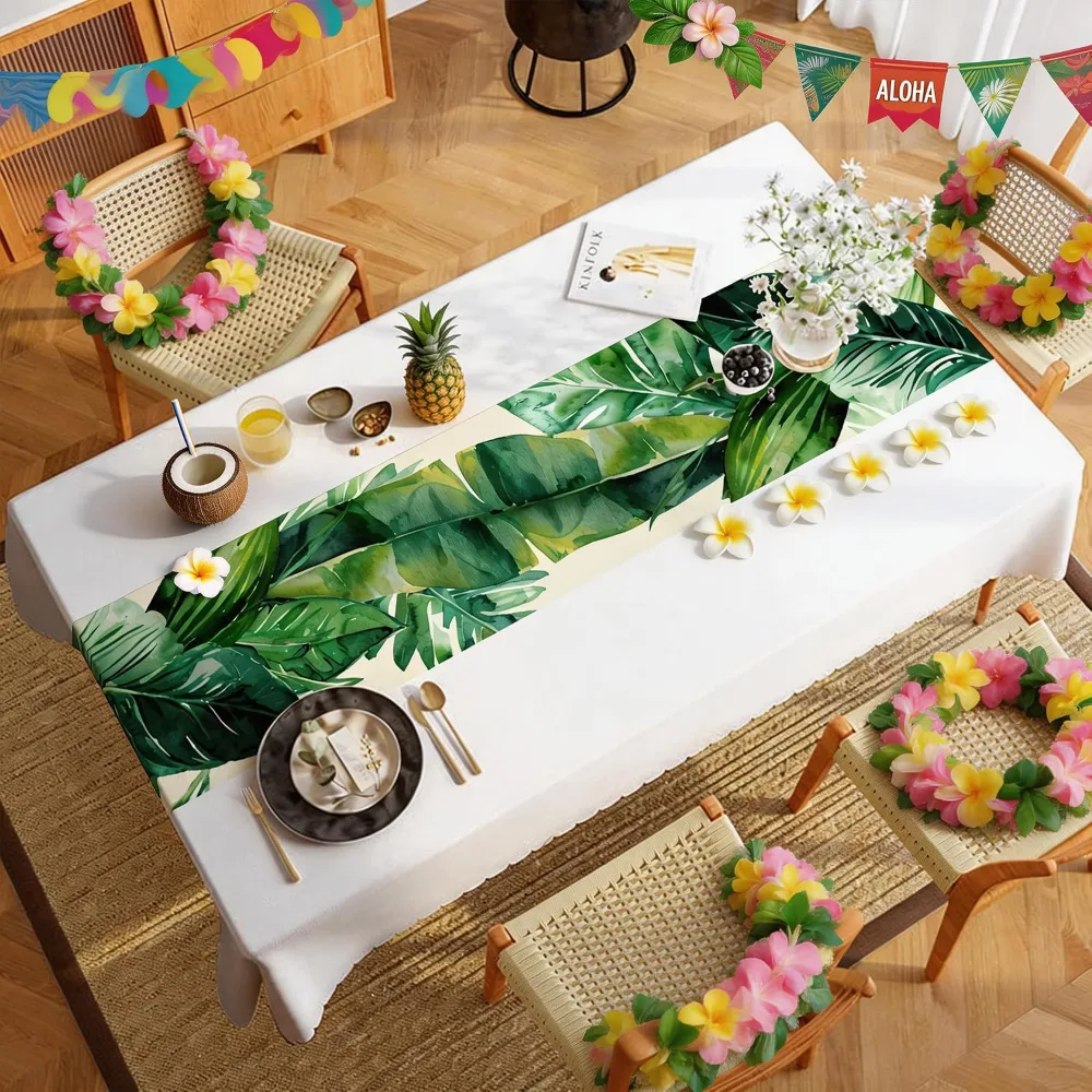 Luau Party Decorations Palm Leaves Table Runner, view 6