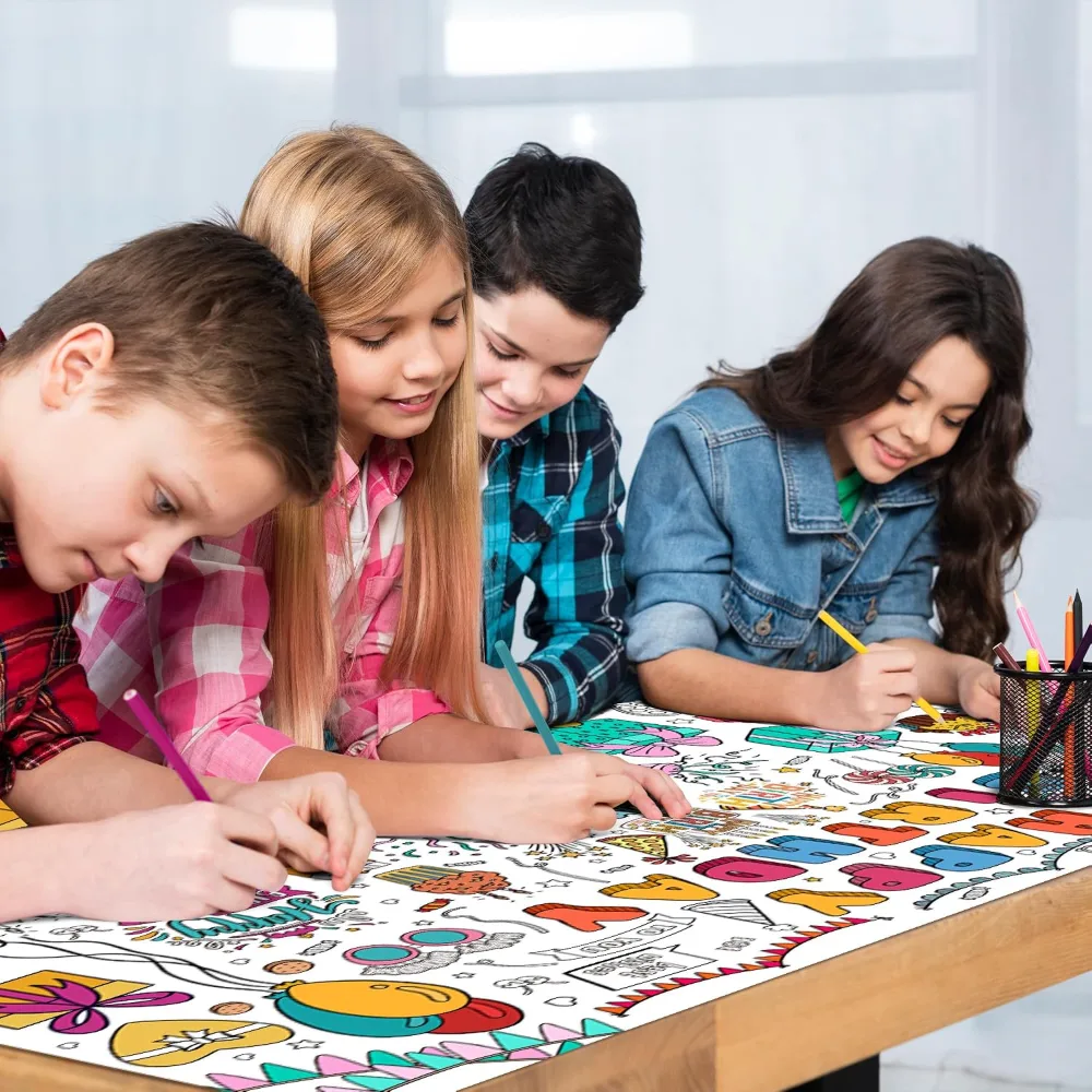 Mandala Giant Coloring Poster/Tablecloth, view 4