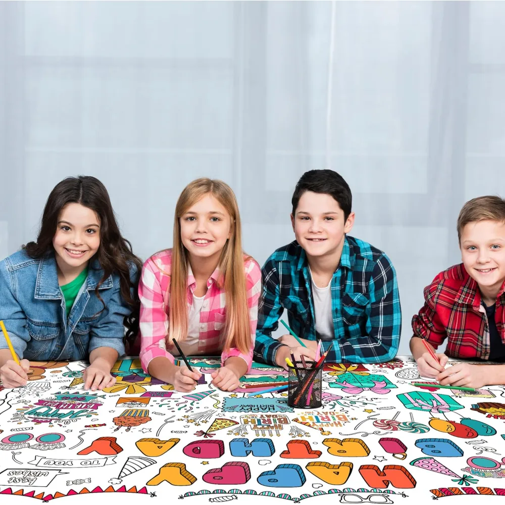Mandala Giant Coloring Poster/Tablecloth, view 5