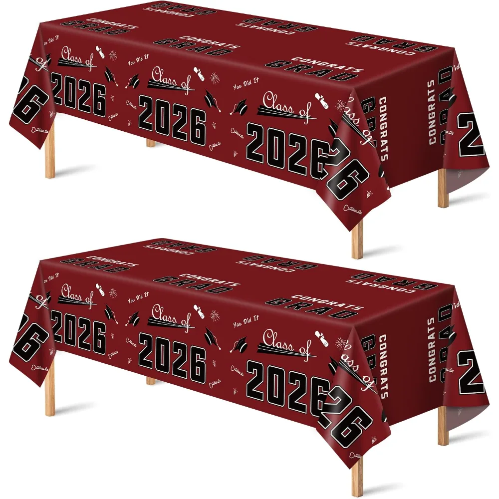 Maroon Graduation Decorations Class of 2026 2027- 𝐒𝐇𝐎𝐏
