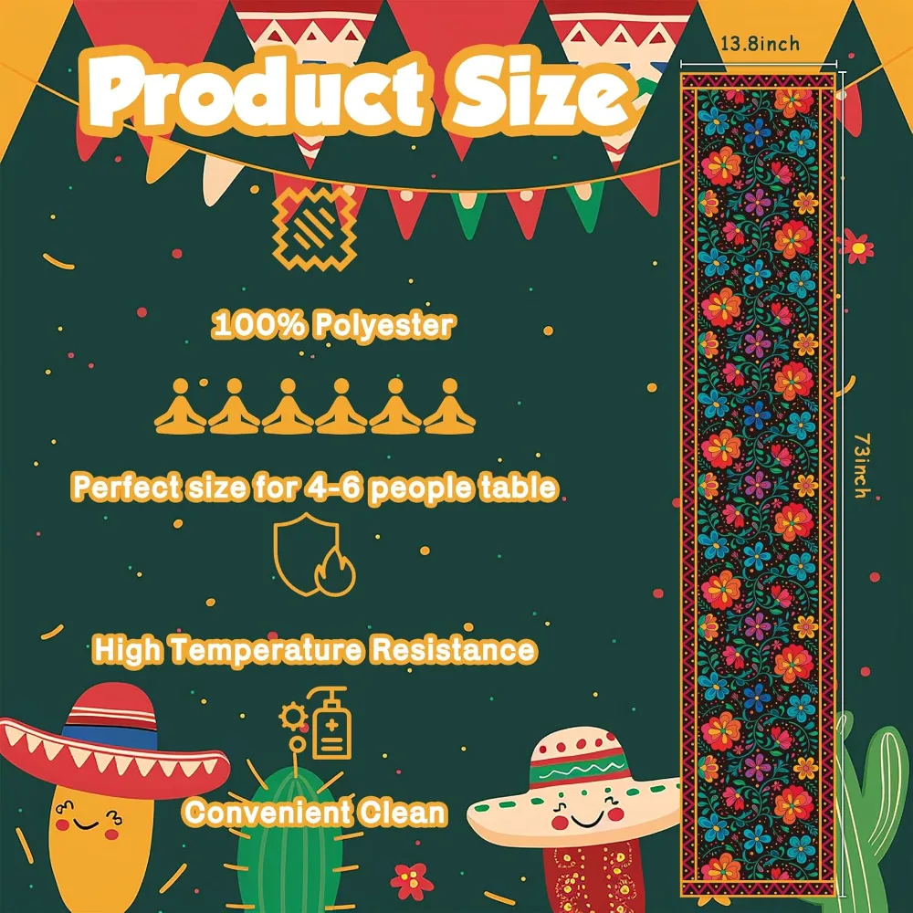 Mexican Fiesta Table Runner, view 2