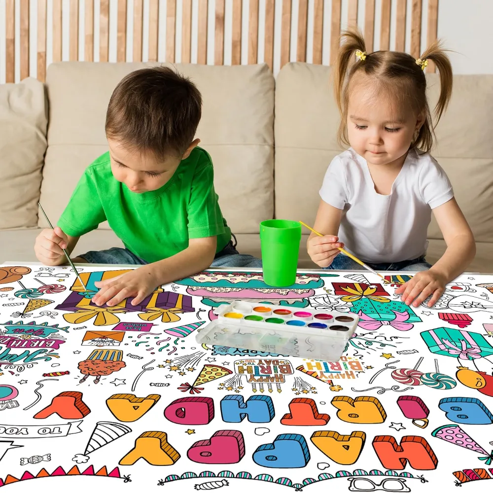 Mothers Day Giant Coloring Poster/Tablecloth, view 3