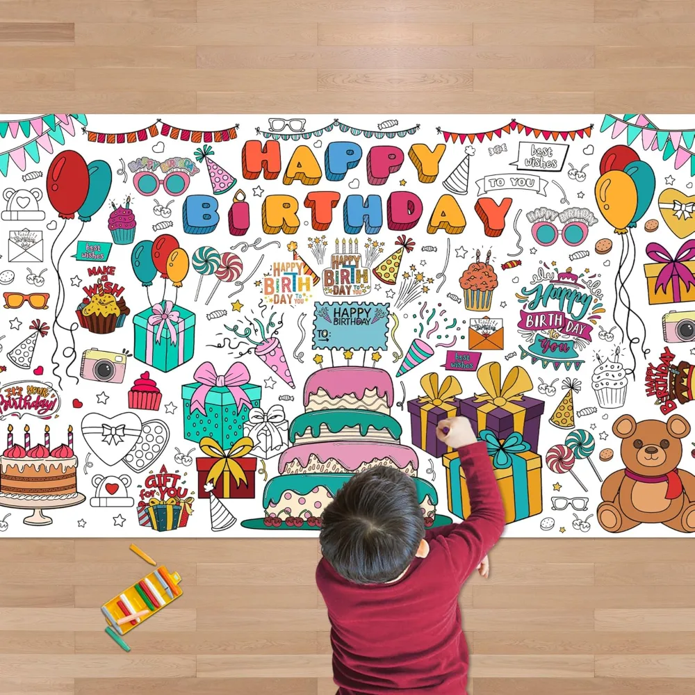 Mothers Day Giant Coloring Poster/Tablecloth