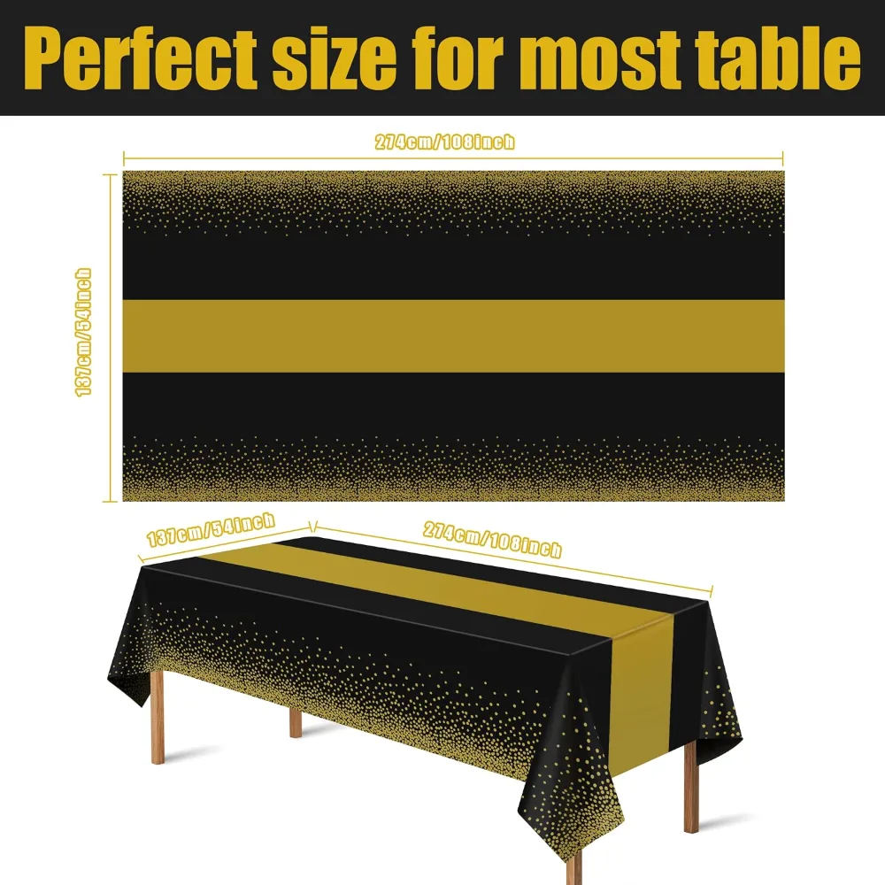 New Years Decorations 2027-4 Pack Disposable Plastic Table, view 2