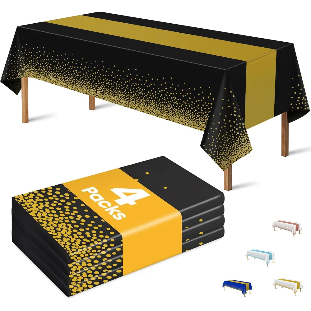 New Years Decorations 2027-4 Pack Disposable Plastic Table