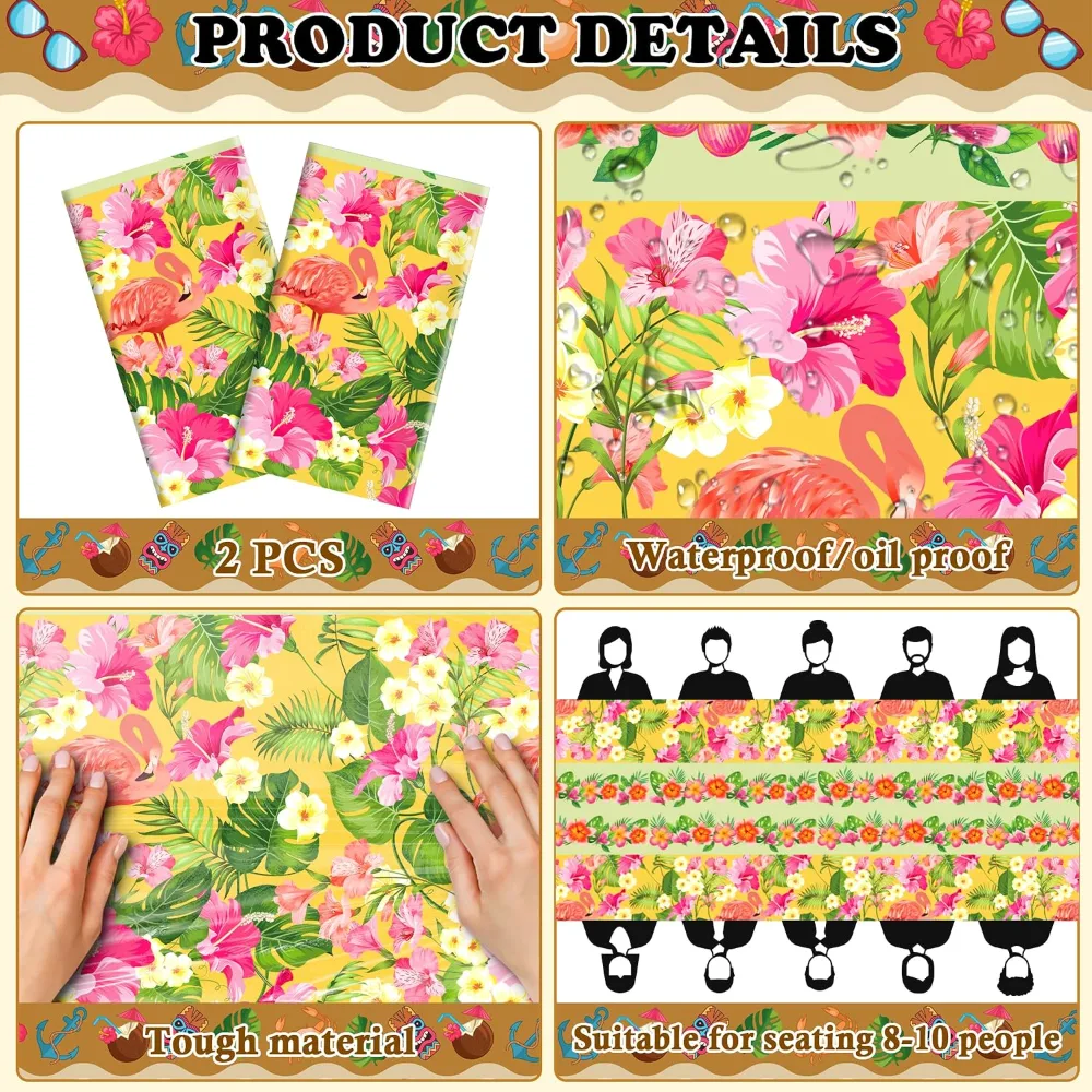 OHOME 2 Pack Luau Party Decorations, view 3