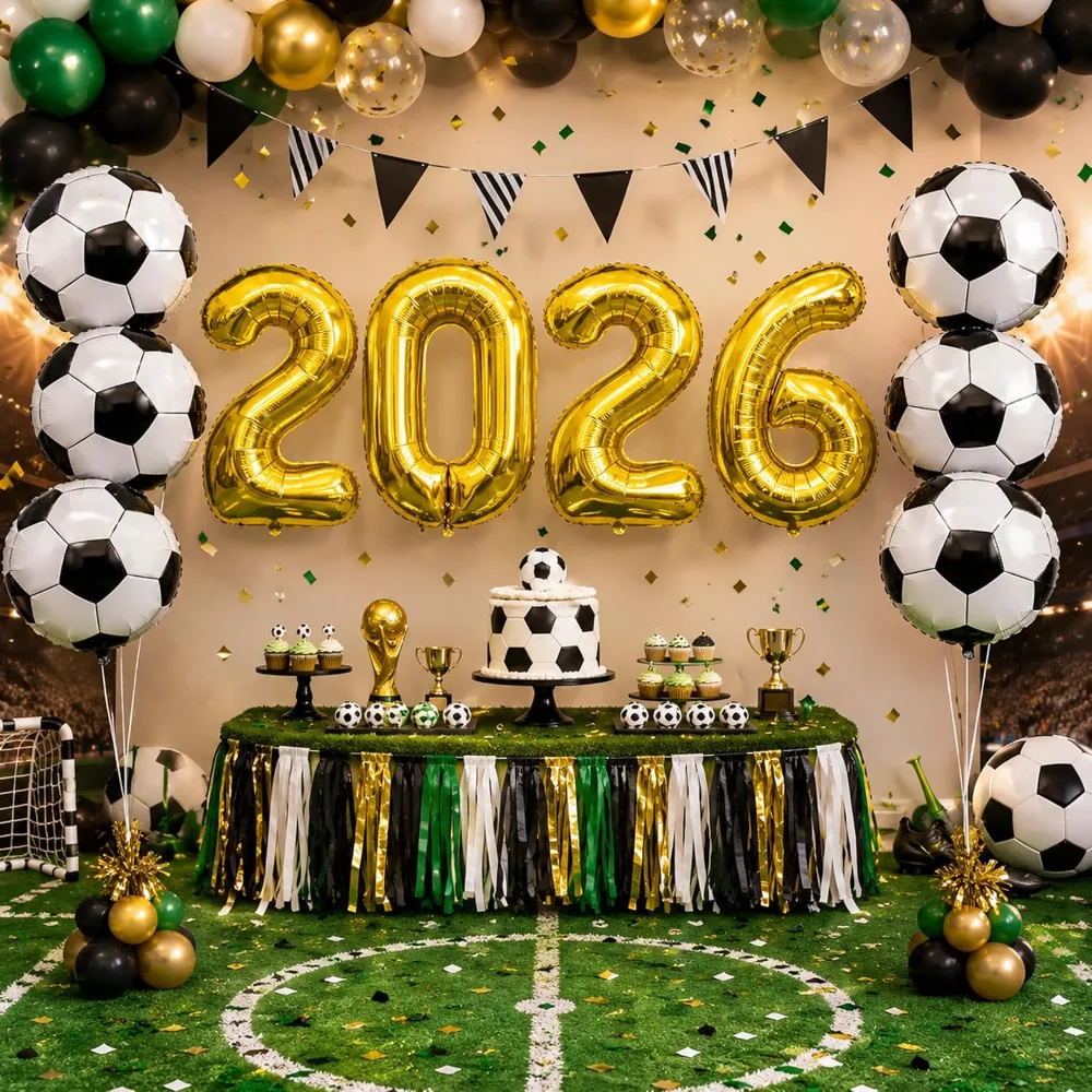 OHOME 2026 Soccer Party Decorations Kit, view 5