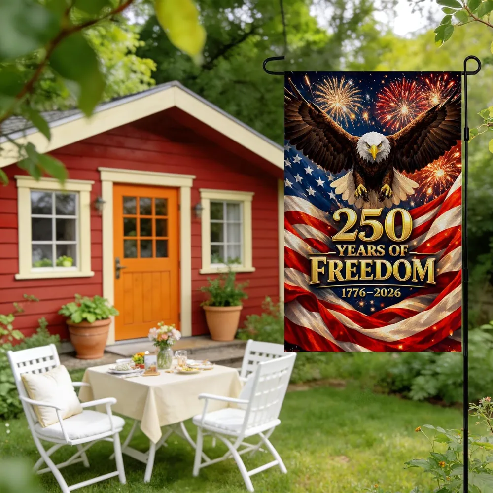 OHOME 250 Anniversary USA Garden Flag, view 3