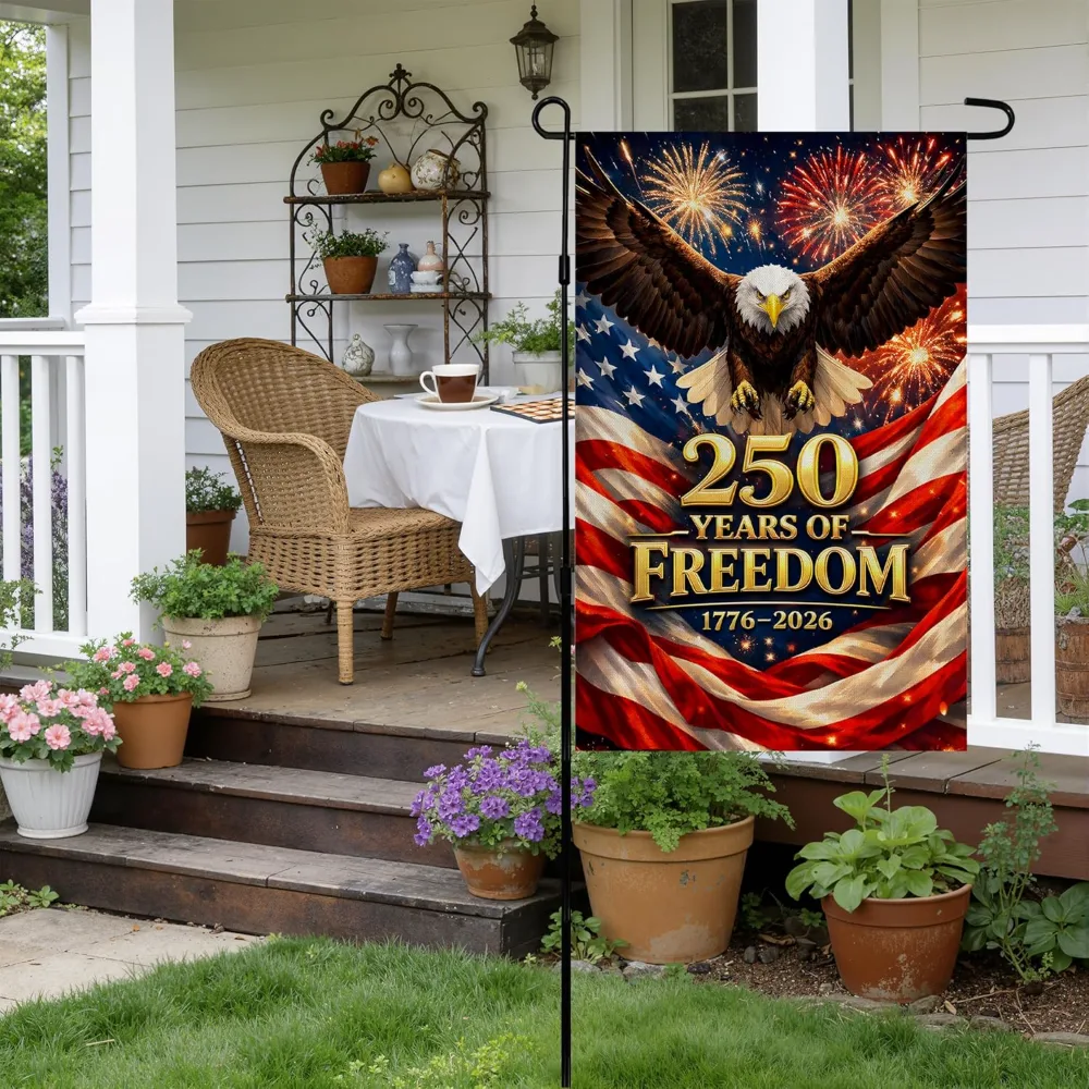 OHOME 250 Anniversary USA Garden Flag, view 4