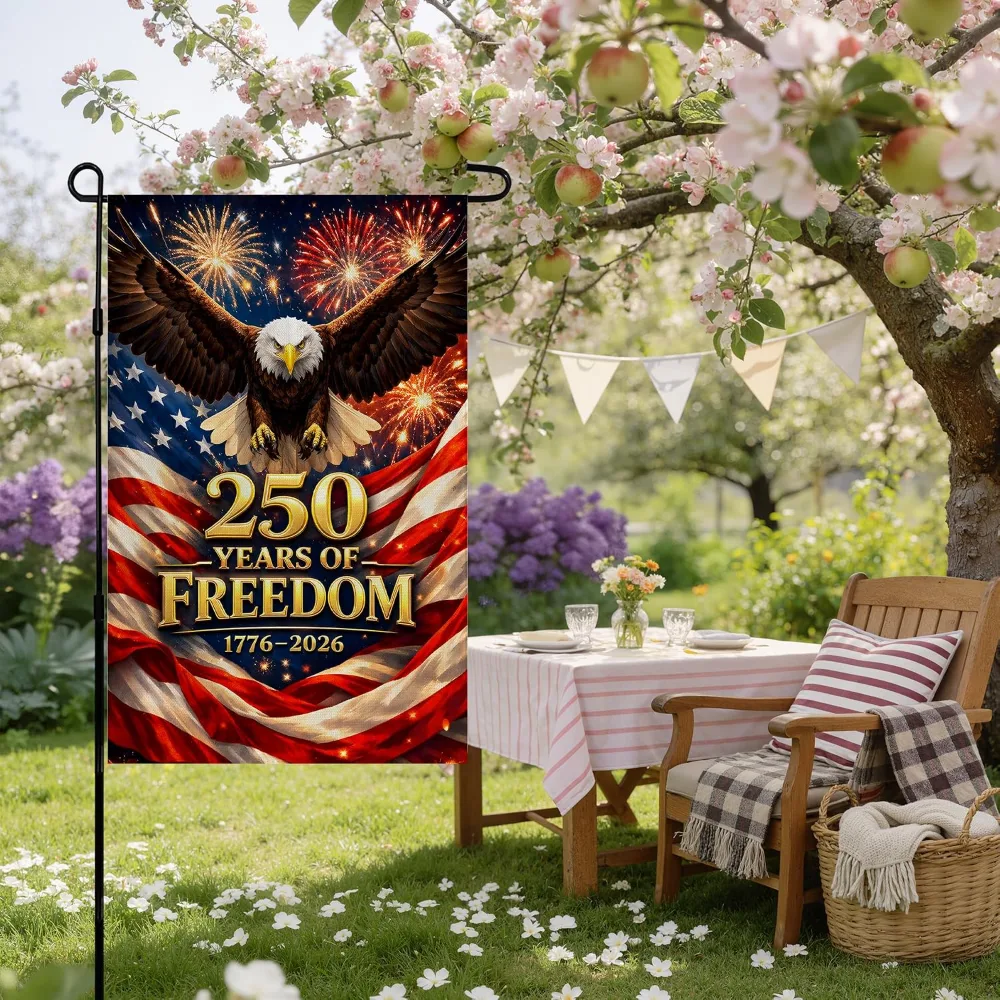 OHOME 250 Anniversary USA Garden Flag, view 5