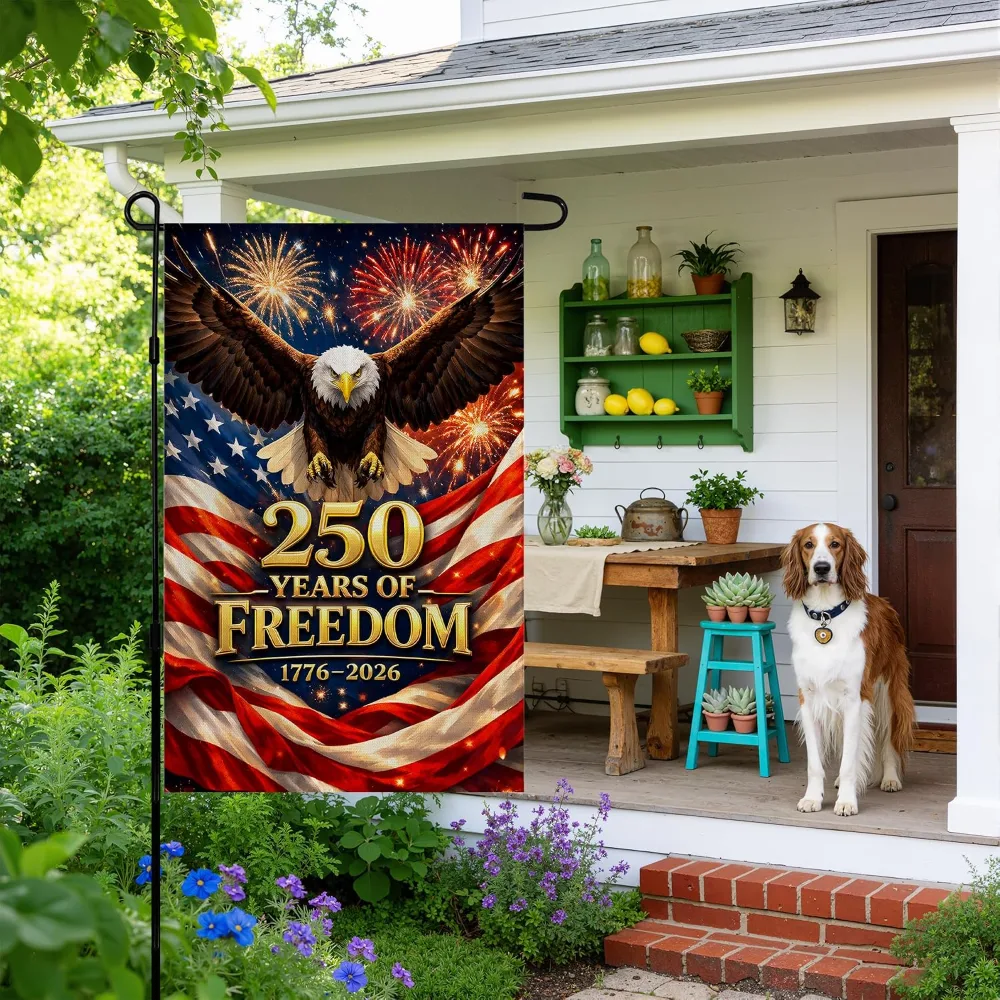 OHOME 250 Anniversary USA Garden Flag, view 6