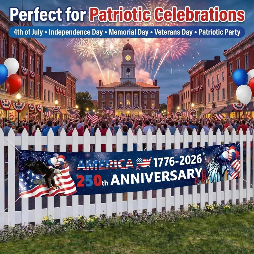 OHOME 250th Anniversary Decorations 1776-2026 American Anniversary, view 4