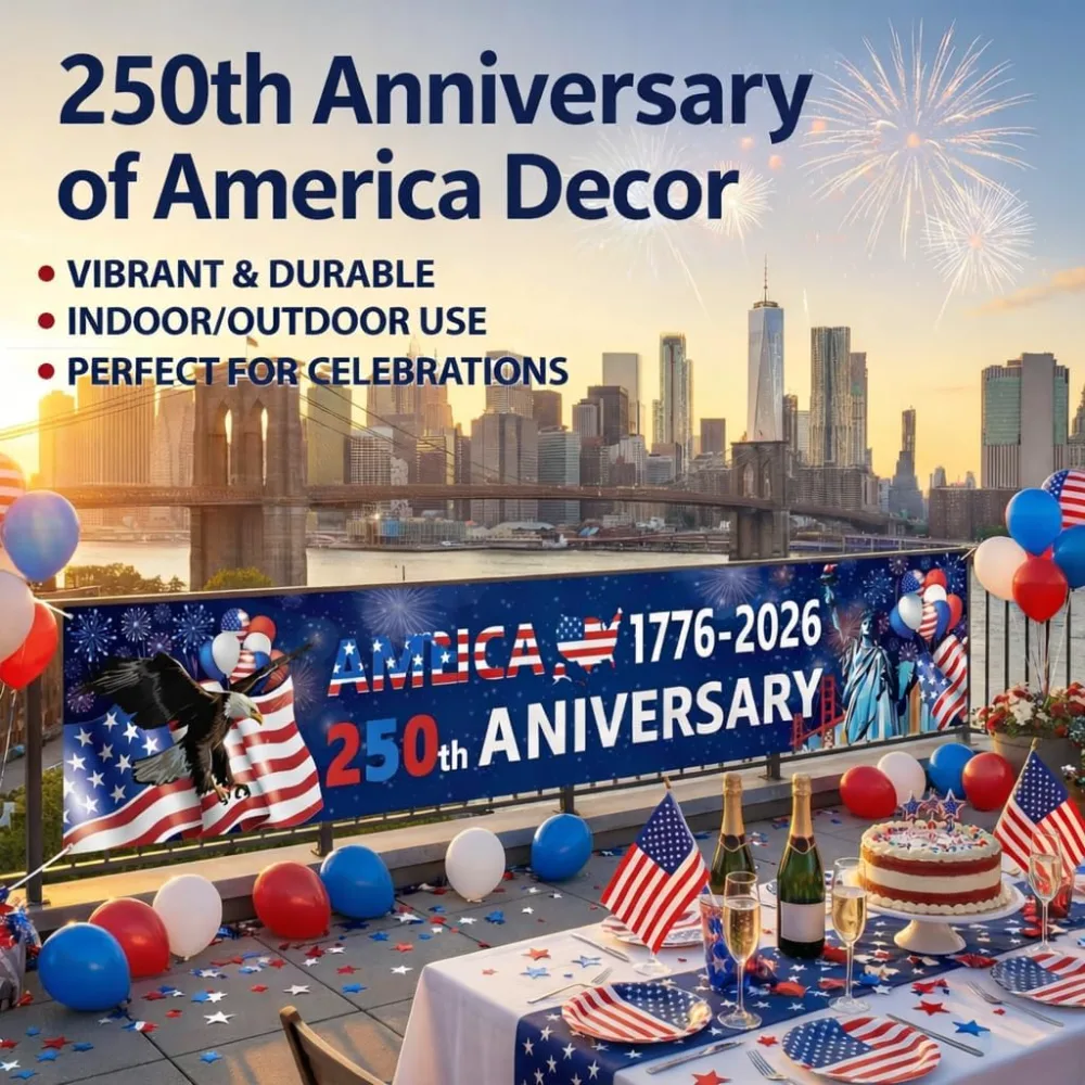 OHOME 250th Anniversary Decorations 1776-2026 American Anniversary, view 6