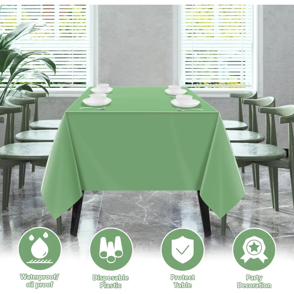 OHOME 3 Pack Sage Green Tablecloth, view 3