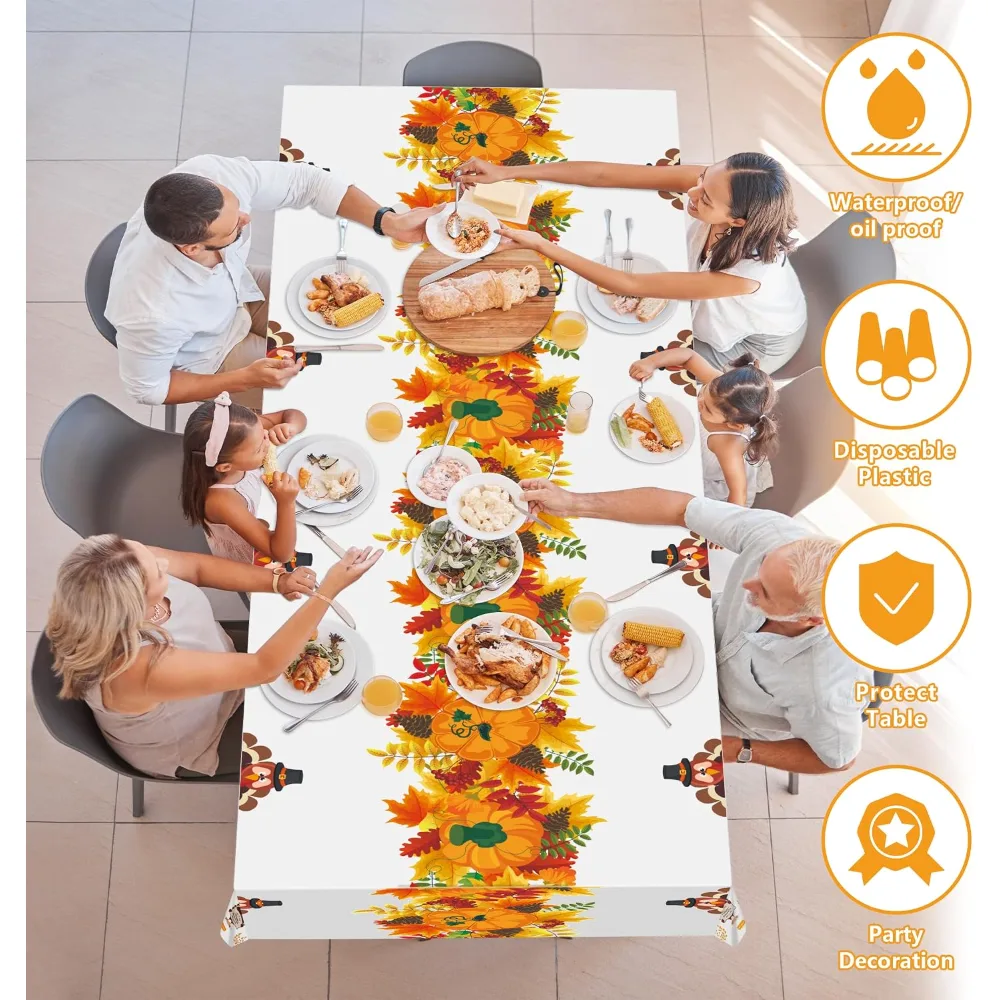 OHOME 3 Pack Thanksgiving Tablecloths & Giant Coloring Posters, view 6