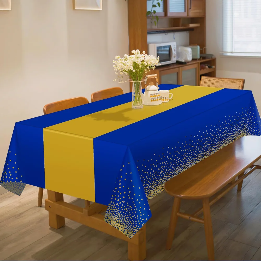 OHOME 4 Pack Disposable Plastic Table Cloths for Parties, view 6