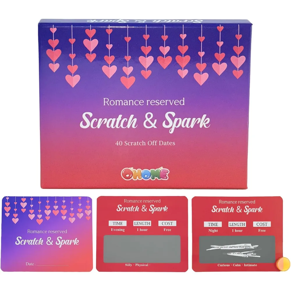 OHOME 40 Scratch Off Date Card